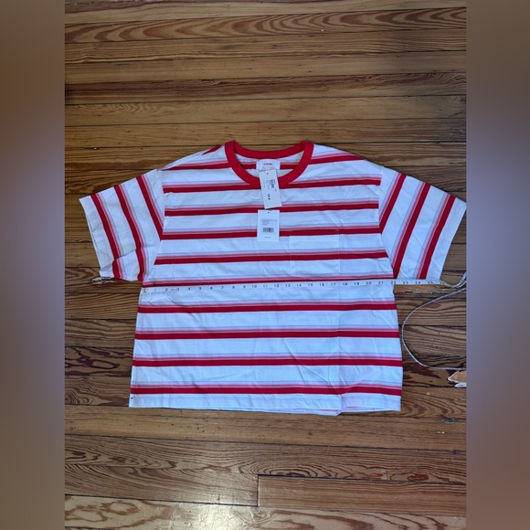 XiRENA Vibrant Red and White Striped Shirt - Picture 5 of 6
